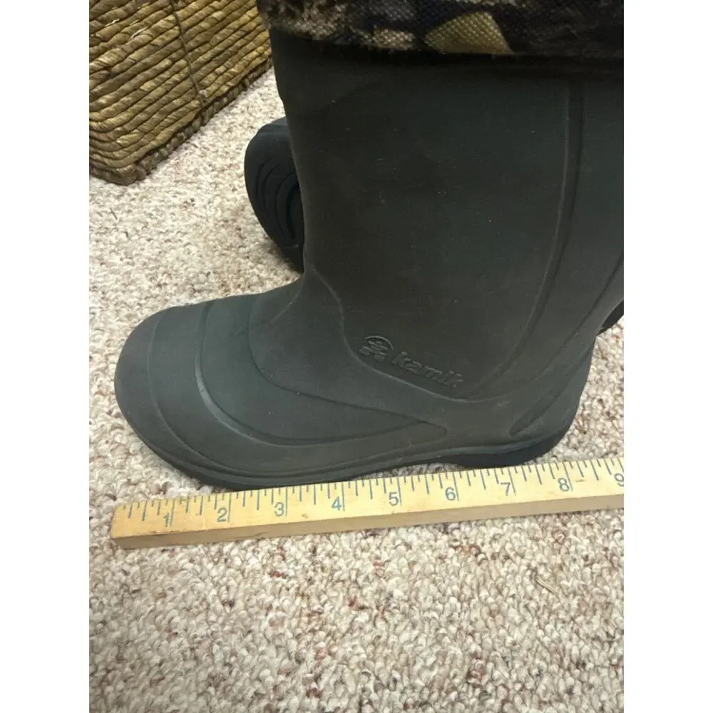 Kamik Camo Winter Snow Boots Kids Size 1 Boys Waterproof Insulated Hunting